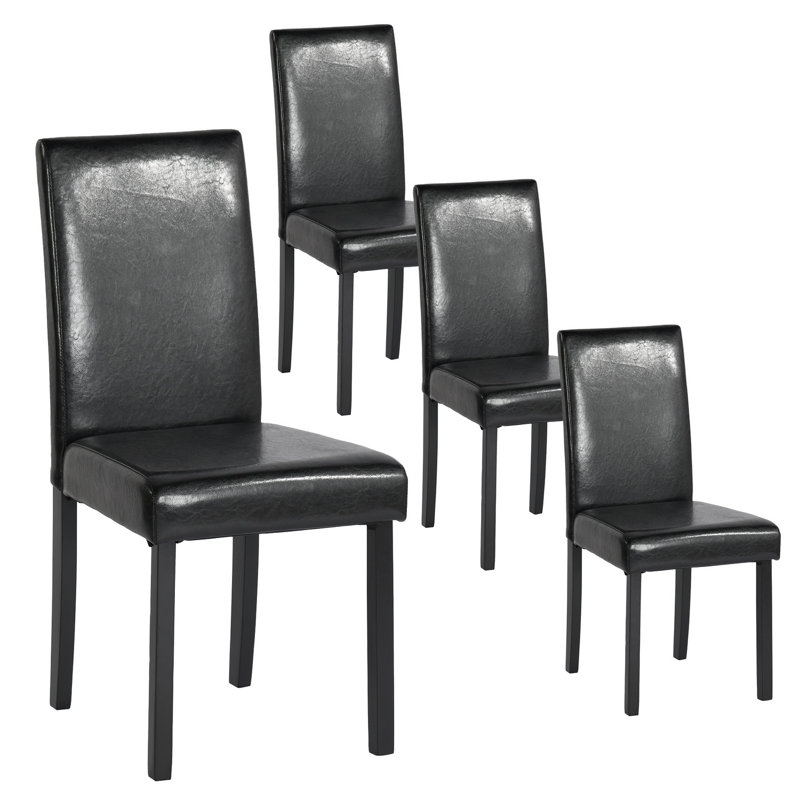 Nakaylee 47cm H Upholstered Parsons Chair, Black