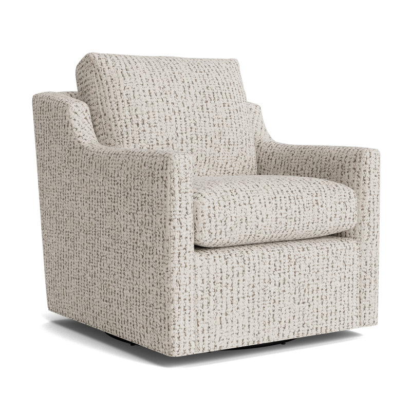Gigi No Skirt Full Swivel Chair, Marshmallow - Toast