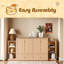 Lit escamotable double avec tiroirs et tablettes de rangement spacieux. Idéal pour les chambres d'amis ou les chambres compactes-2116389188