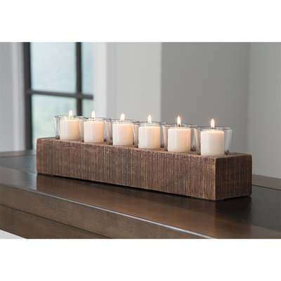 5'' H Glass Tabletop Tealight Holder