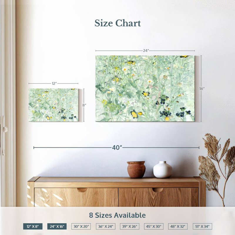 Harnek fleurs délicates II, H 16 po x l 24 po
