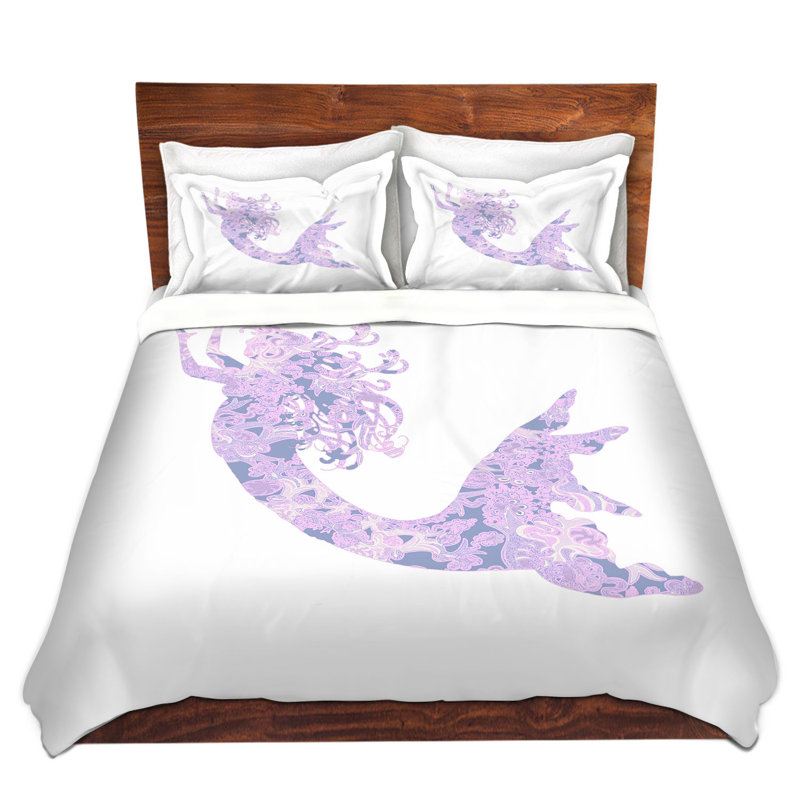  Housses de couette en microfibre Susie Kunzelman Mermaid White Serenity, Très grand