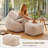Large Bean Bag Chair Set with Ottoman and Side Pocket for Adults-213575036
