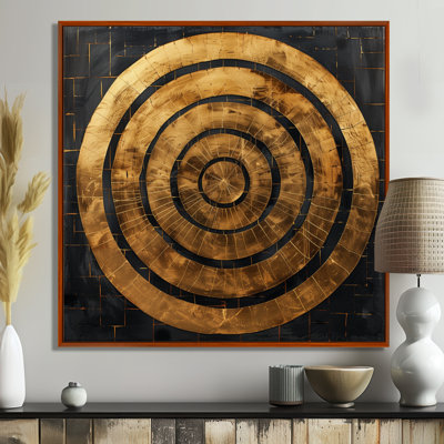 Or noir, sphère abstraite symétrie II - reproduction d'art abstraite