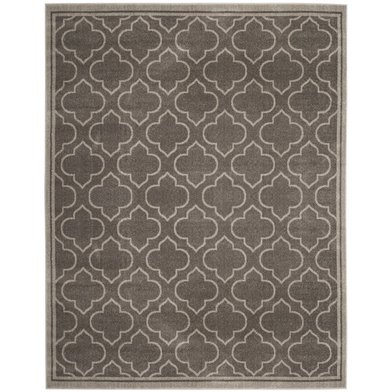 Ammundsen Abstract Gray/Light Gray Area Rug, Rectangle 8' x 10'