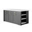 Îlot de cuisine blanc avec rangement 71 po, grande armoire de cuisine avec table de préparation pour la salle à manger-1180224536-1180224551
