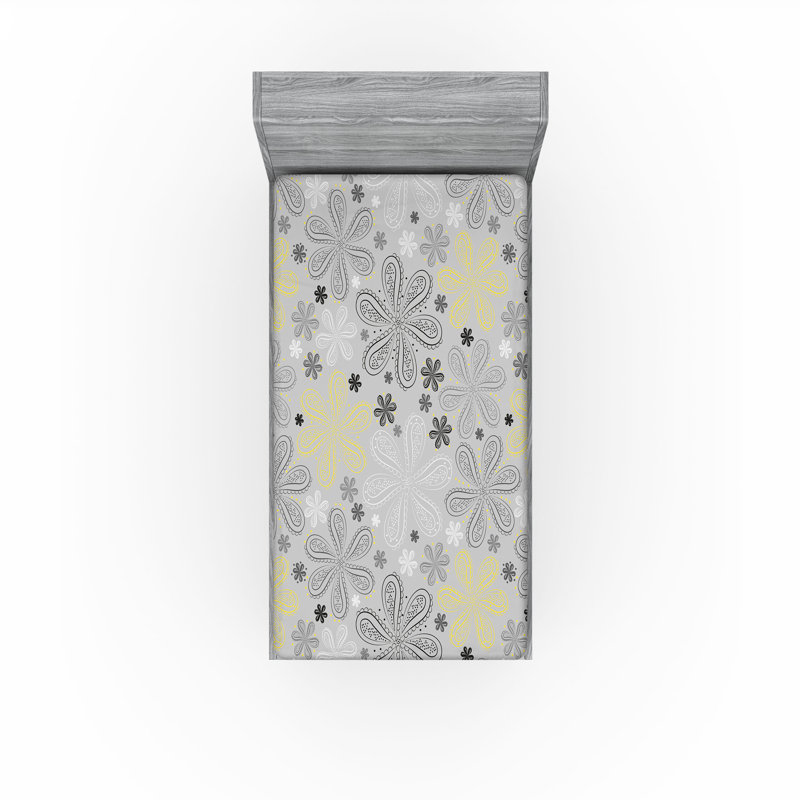 Drap-housse gris Ambesonne, Twin Sheet Set
