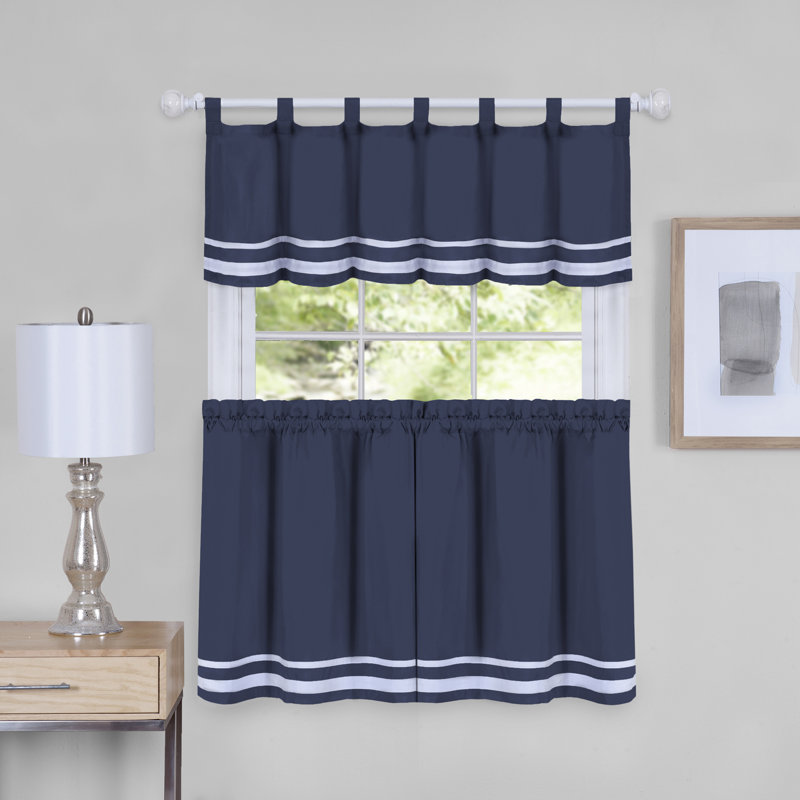 Rideau de cuisine Pangkal Pinang, Gris, L 58 po x L 14 po