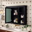 Armoire à pharmacie 35 po x 27,5 po, armoire de rangement murale pour salle de bain, armoire murale moderne avec miroir, armoire à miroir avec 6 tablettes ouvertes (meuble-lavabo non inclus)