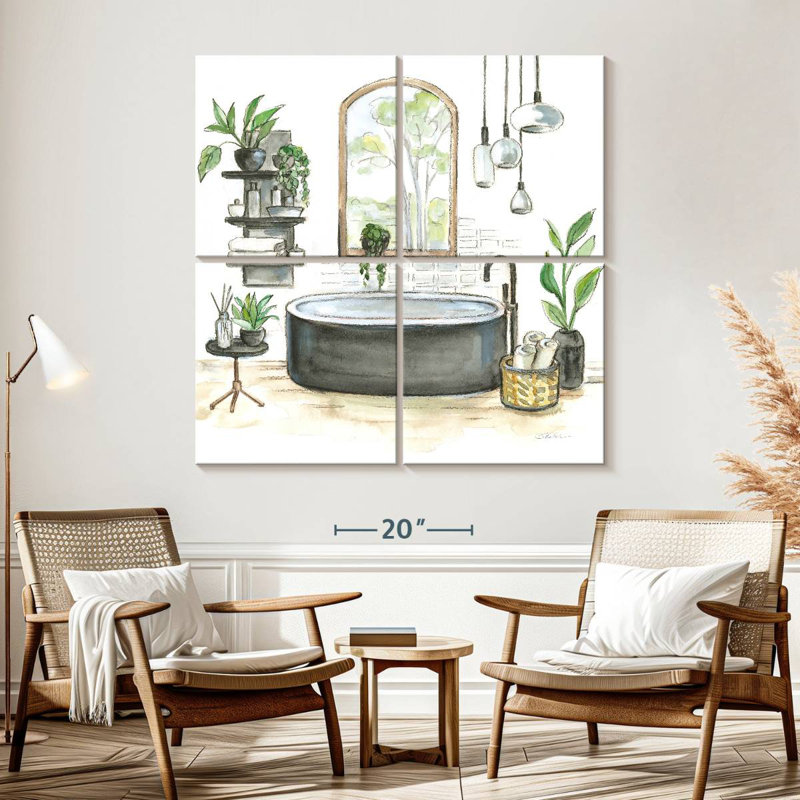 Kerrick Black Bathtub I, 57" H x 57" W