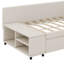Lit plateforme simple tapissier en forme de L avec tiroirs-2000197748