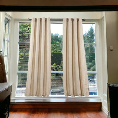 84" Linework Textured Window Curtain Panel