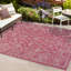 Tapis d'intérieur / extérieur à motif floral fuchsia / gris clair Delcine-44333127