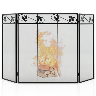 Brynnlea 3 Panel Iron Fireplace Screen