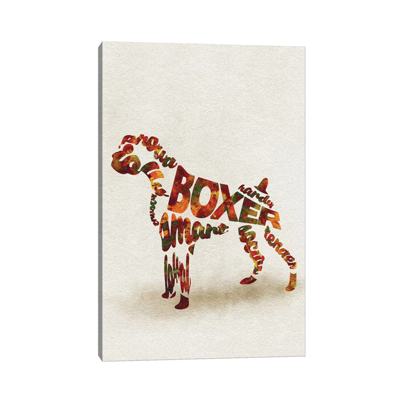 German Boxer by Ayse Deniz Akerman - Wrapped Canvas Print, 20.32 cm H x 30.48 cm W