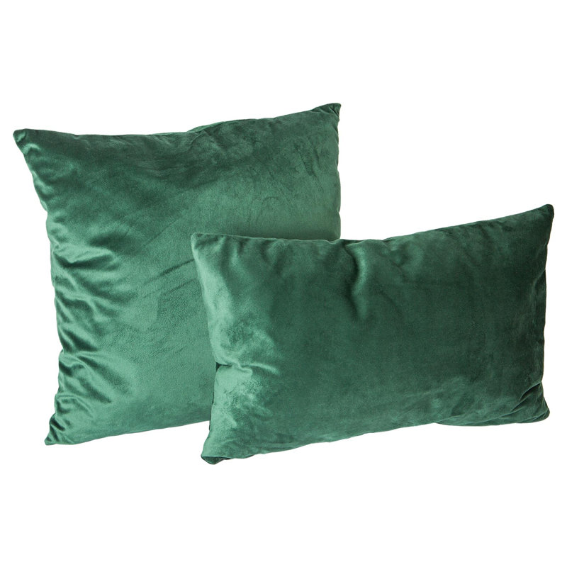 Rectangular Lumbar Cushion with Filling, Green