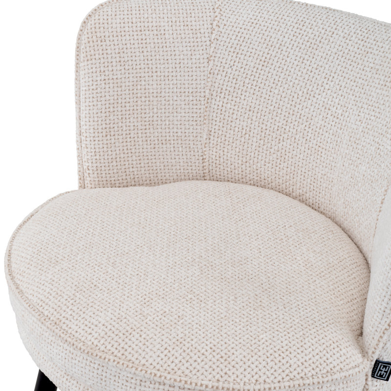 Bar Stool Grenada Velvet, Counter Stool (27.17" Seat Height), Off White