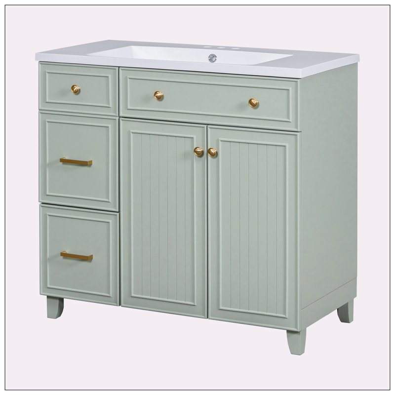 Meuble-lavabo 36 po, Vert
