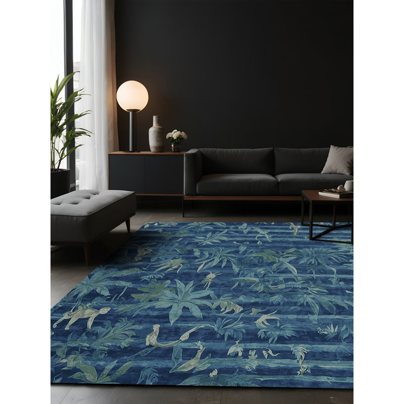 Silky Soft Plush Gray Area Rug, Square 5'