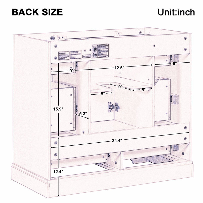 Davaughn 36 " W Free Standing Wall Mounted 1 Single With Ceramic Top
