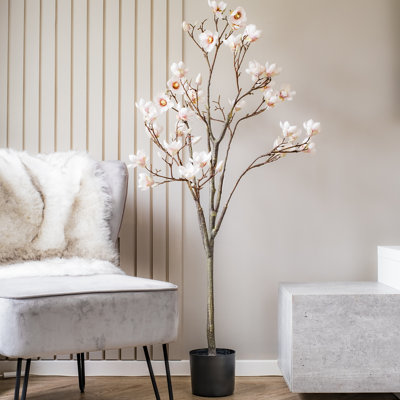 146 cm H Faux Magnolia Tree Plant