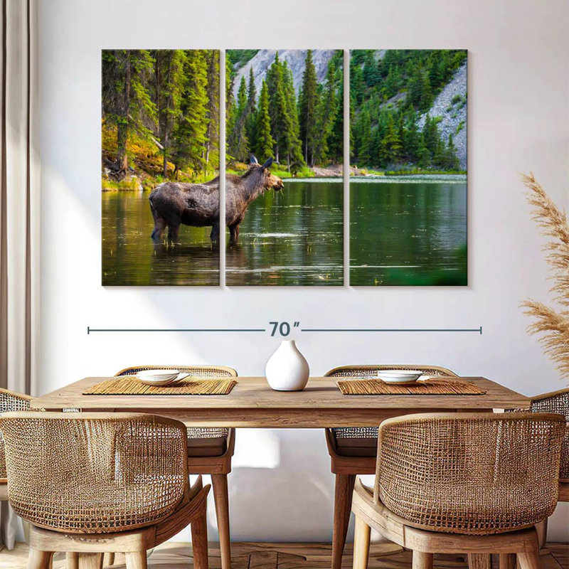 Brampt Bathing Alaskan Moose, 20" H x 33" W