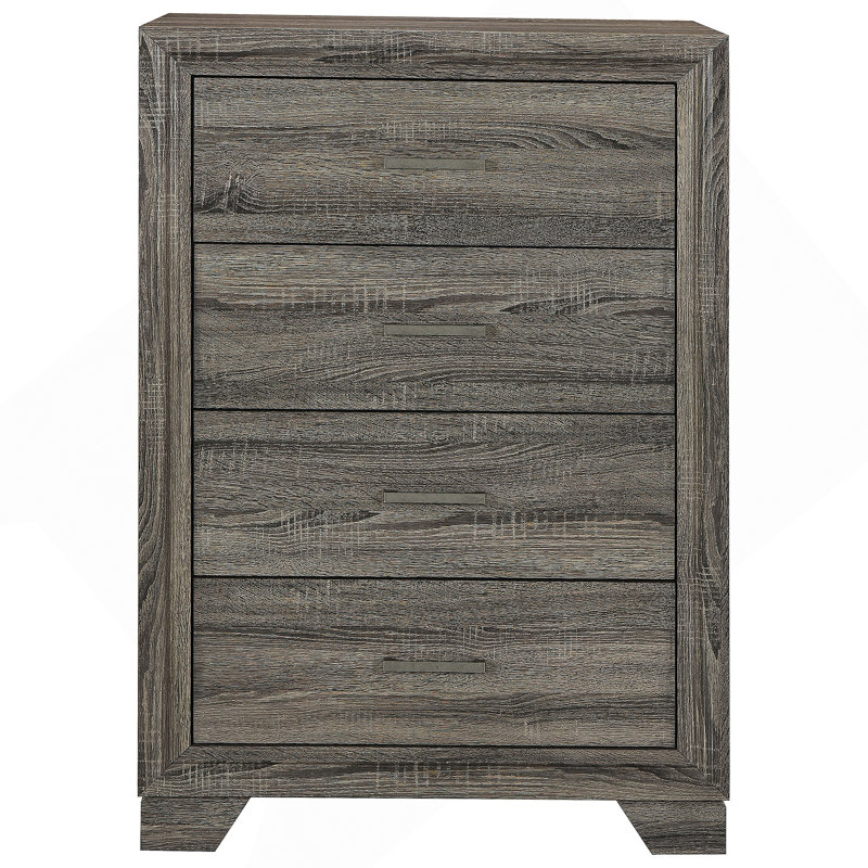 Commode à 4 tiroirs en chêne brun