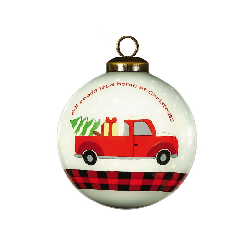 Ornement en forme de camionnette avec cadeaux