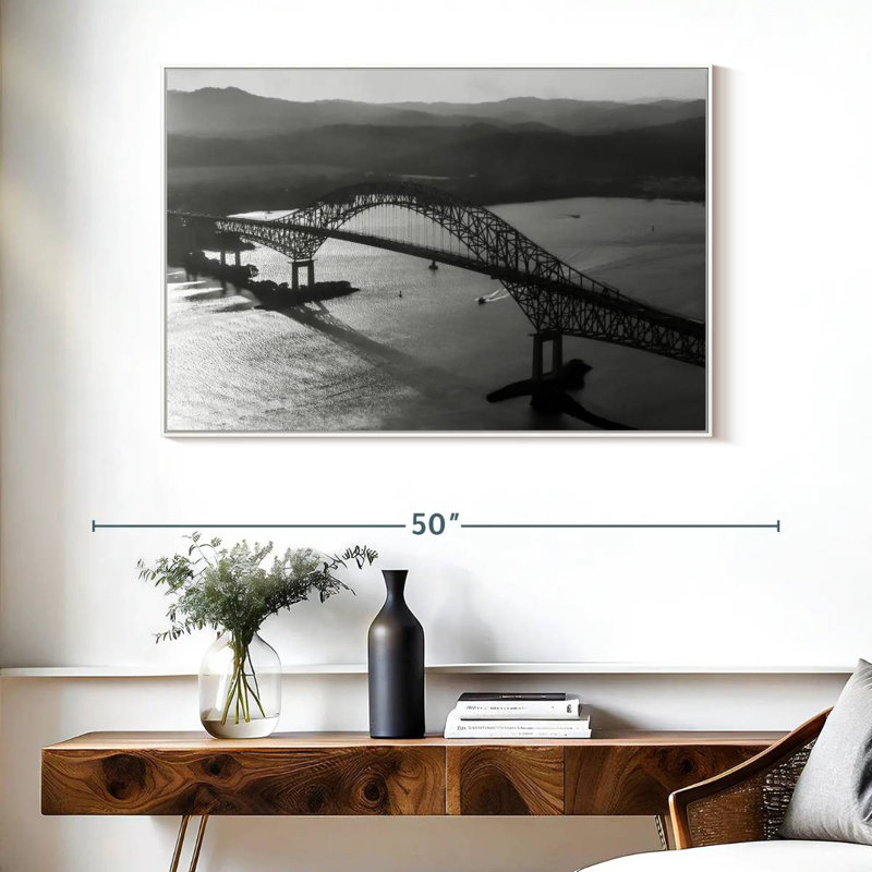 Pont des Amériques, Cadre flottant blanc, 40 po x 27 po