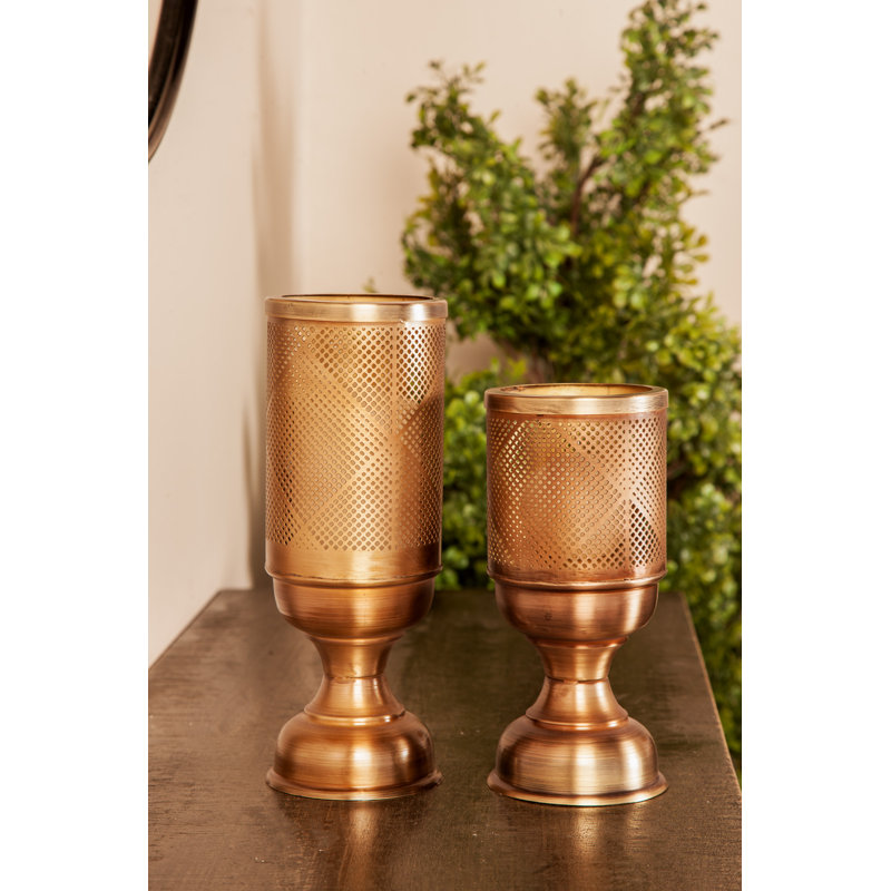 Ensemble de chandelles en métal 3 pièces traditionnel