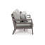 Canapé d'extérieur Karo, 4 coussins décoratifs, structure brune de 79 pouces, gris Nuvella