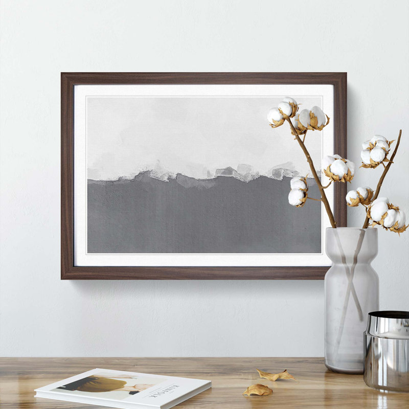 Rebel in Abstract - Picture Frame Painting Print, 48cm H x 65cm W x 2cm D, Walnut Framed