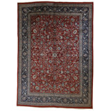 Global Rug One-of-a-Kind Hand-Knotted Kashan 9'10" x 13'9" Wool Area Rug