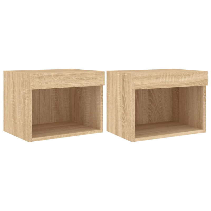 Baro Unfinished TV Stand with Fireplace Included, Sonoma Oak