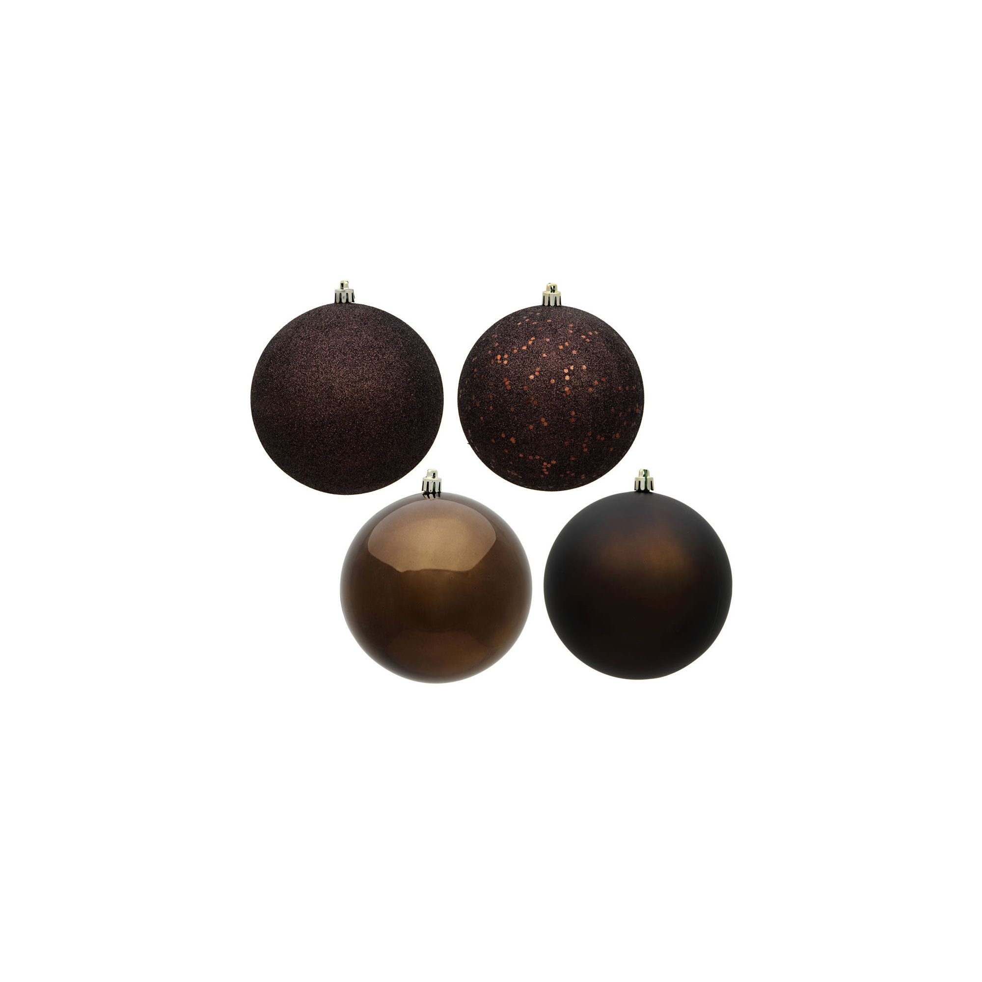 Holiday Décor Ball Ornament, Chocolate, 24, 2.4" H x 2.4" W x 2.4" D