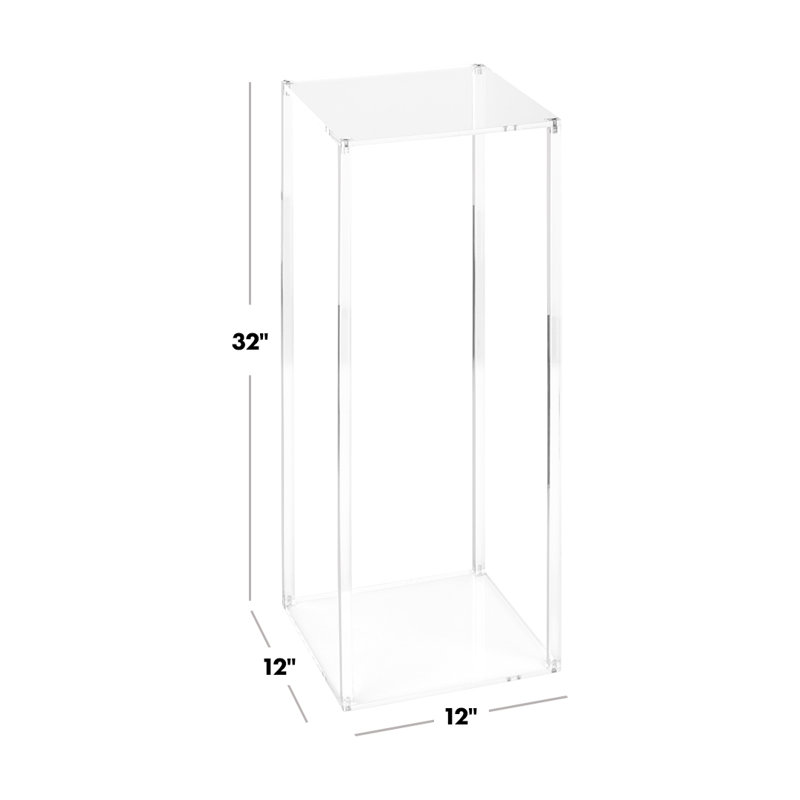 Support floral transparent en acrylique