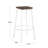 Industrial Bar Stool Set with Built-in Footrest