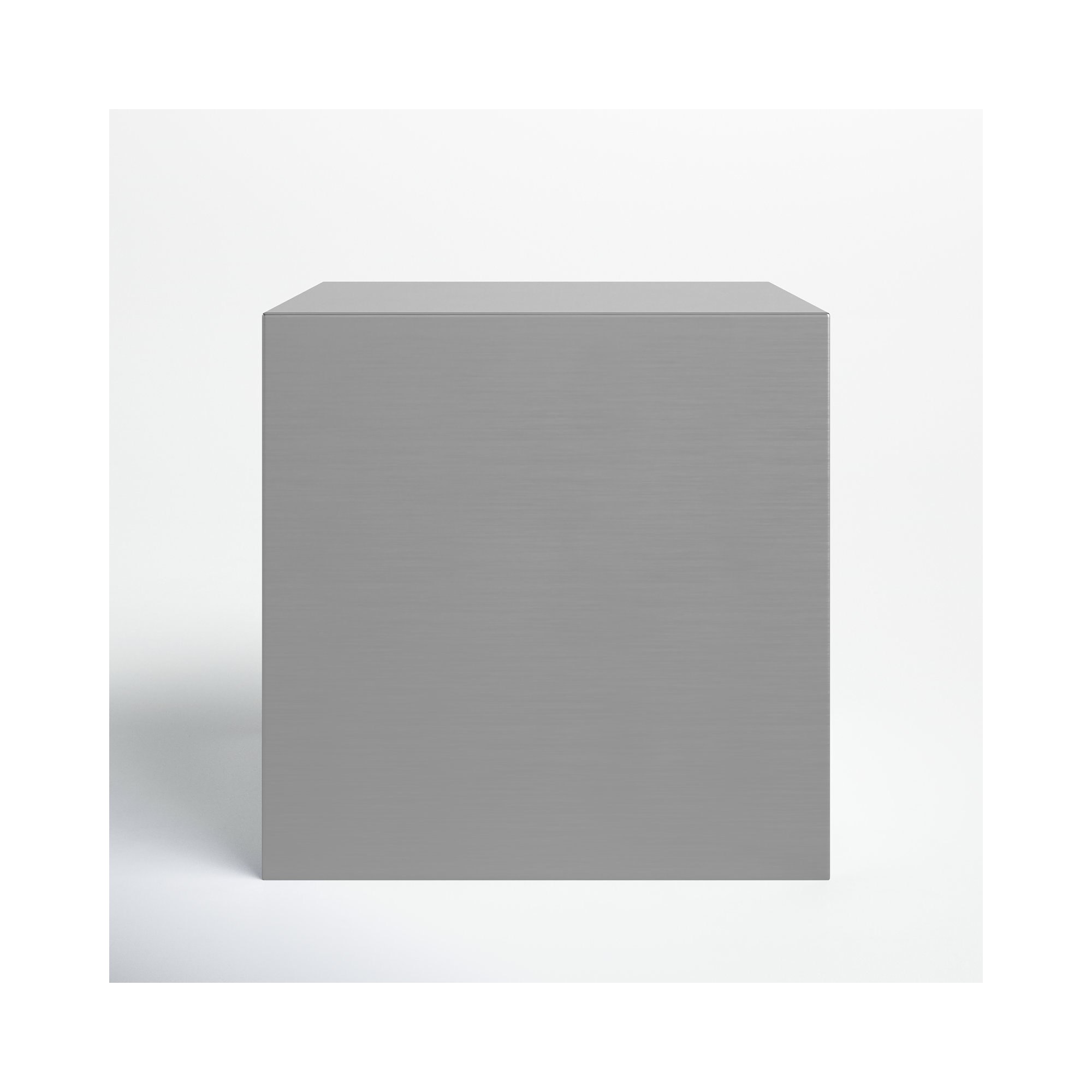 Jules End Table, 16" H x 16" W x 16" D, Brushed Metal