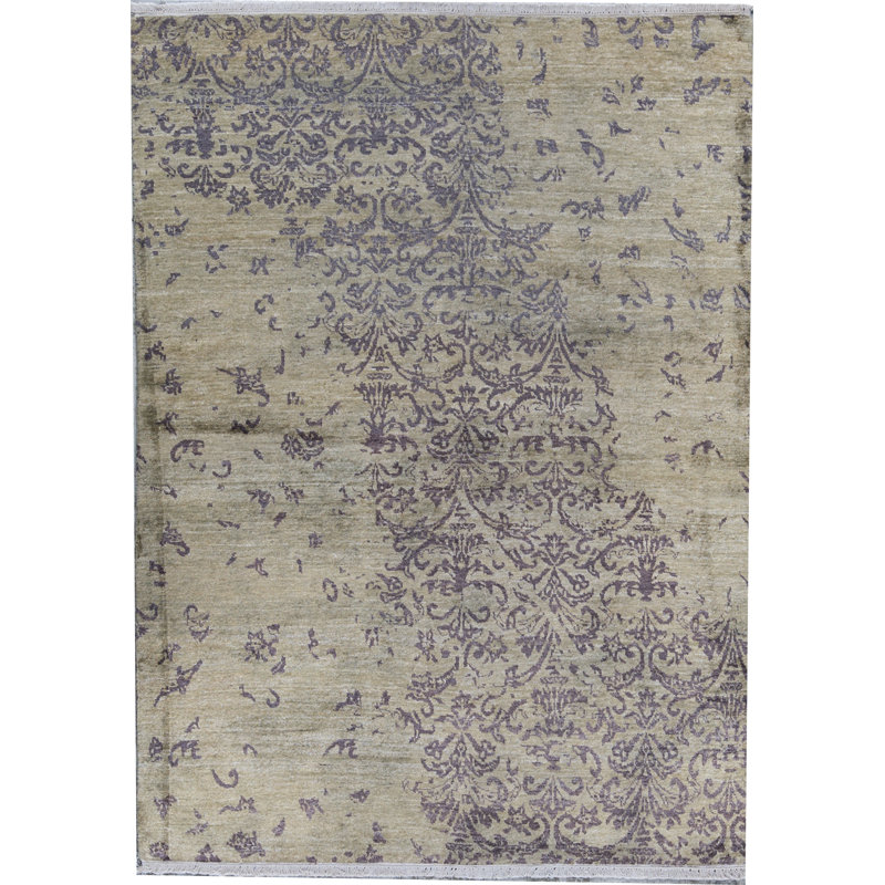 Hand-Knotted High-Quality Beige and Brown Area Rug