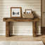 Console industrielle de style rustique, table de canapé de 63 pouces de long pour le vestibule ou le salon, table de couloir en bois massif avec une grande surface pour la décoration et le rangement