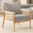 Braided Wooden Upholstered Armchair-118736655