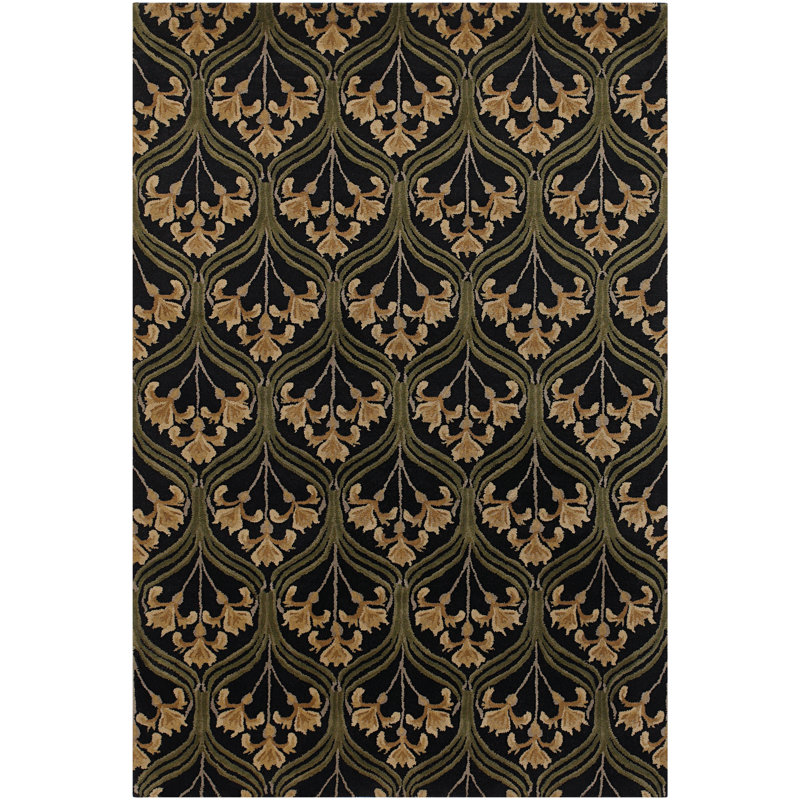 Wool Floral Indoor Rug, Rectangle 7'9" x 10'6"