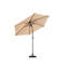 Parasol de patio extérieur de 9 pi de couleur kaki - 6 parasols Fonction d'inclinaison et de manivelle à bouton-poussoir. Pour la cour, la piscine, la terrasse. Conception de table 100% tissu. Manivelle facile à utiliser. Terrasse, piscine.