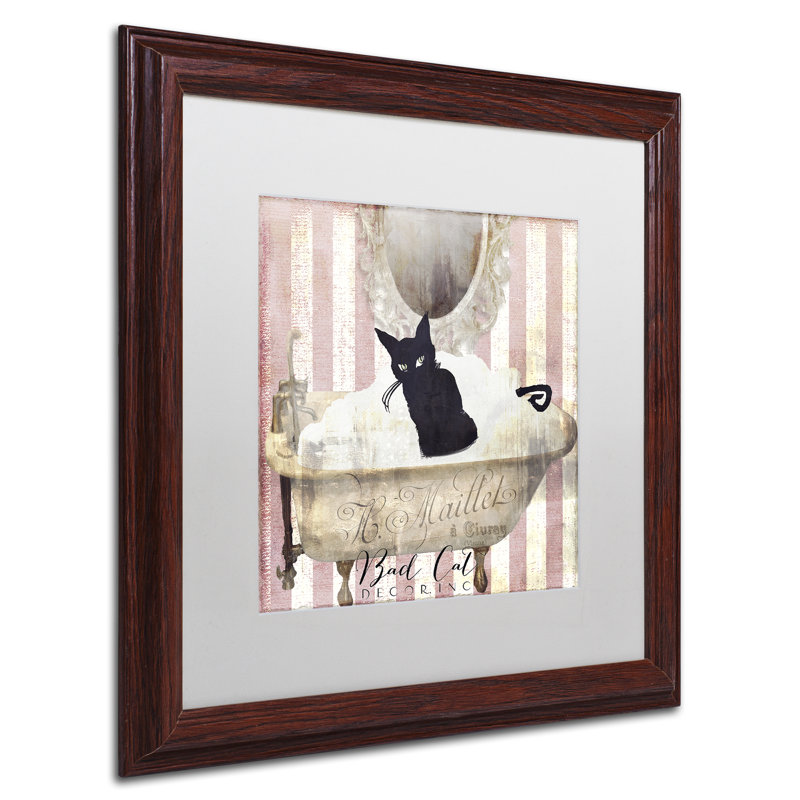 «Jadaya Bad Cat II», impression encadrée, Blanc, H 16 po x l 16 po x P 0,5 po