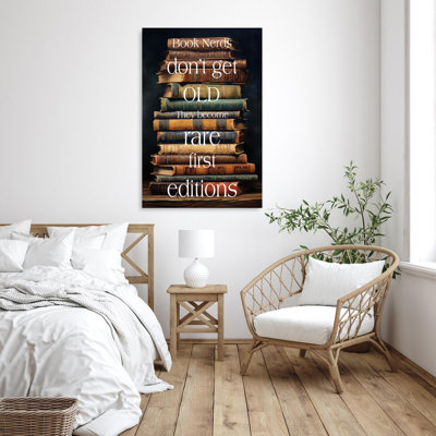 Book Nerds Don't Get Old On Canvas Print -  Trinx, A4C75C6BF55E4DB3A121920C174B8D18