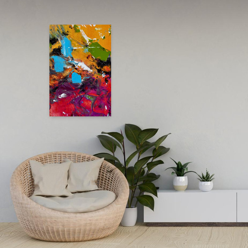 Art contemporain, art contemporain abstrait, H 24 po x l 16 po