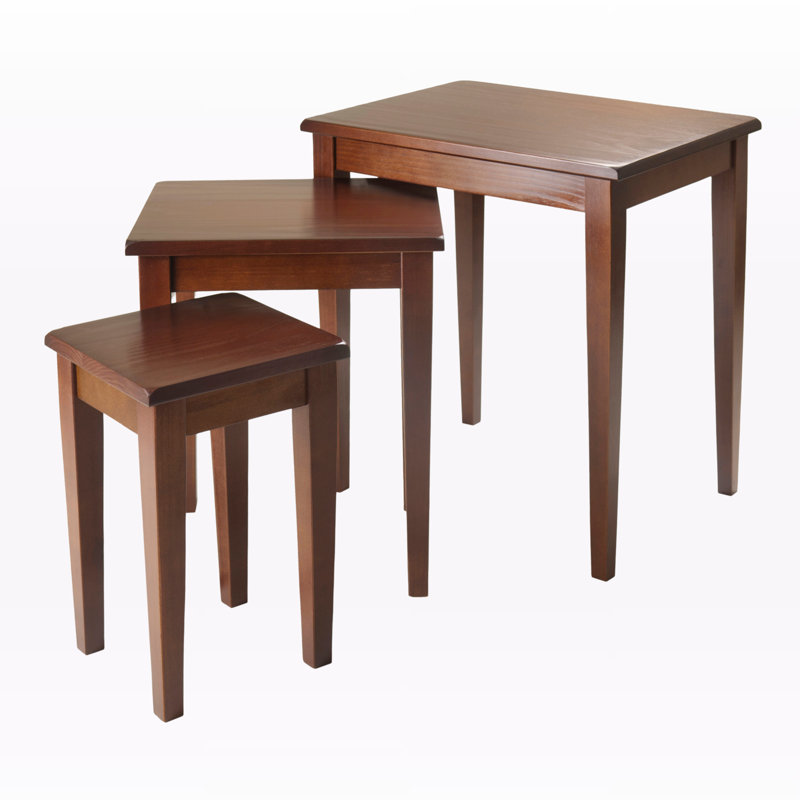 Ensemble de 3 tables gigognes noyer Regalia