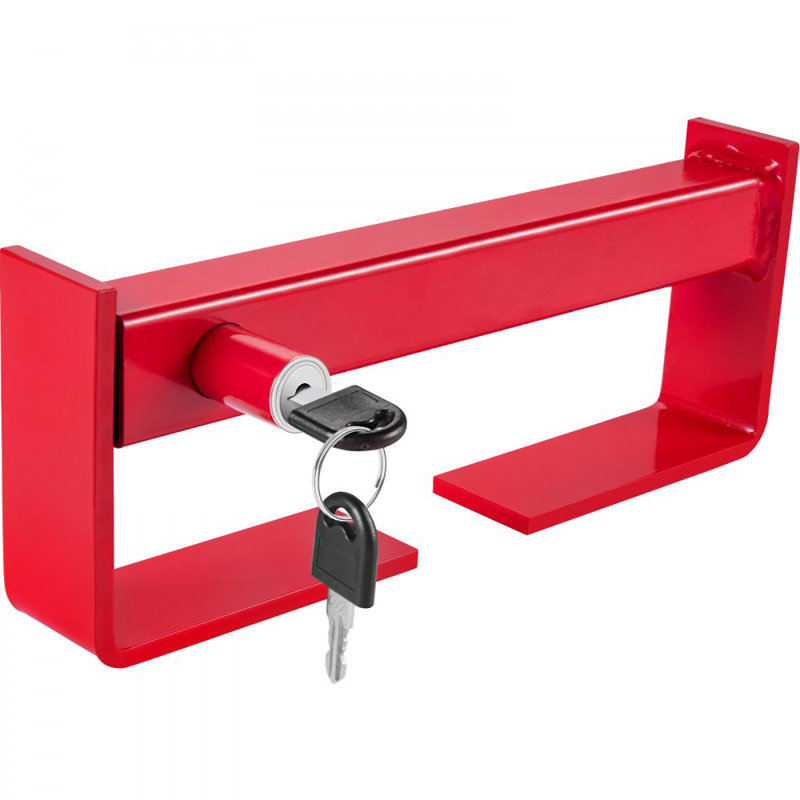 Cargo Container Lock 9.84"-17.32" Locking Distance,Semi Truck Door Locks with 2 Keys, Shipping Container Accessories Red Powder-Coated with Spring Lock (Small Size)