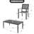 Patio Metal Dining Set With 6 Stackable Chairs And Umbrella Hole, Black-1629482244