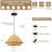 Hand-woven Rattan Pendant Light, Adjustable Height Boho Ceiling Light Fixture For Kitchen Island, Living Room, Bedroom
